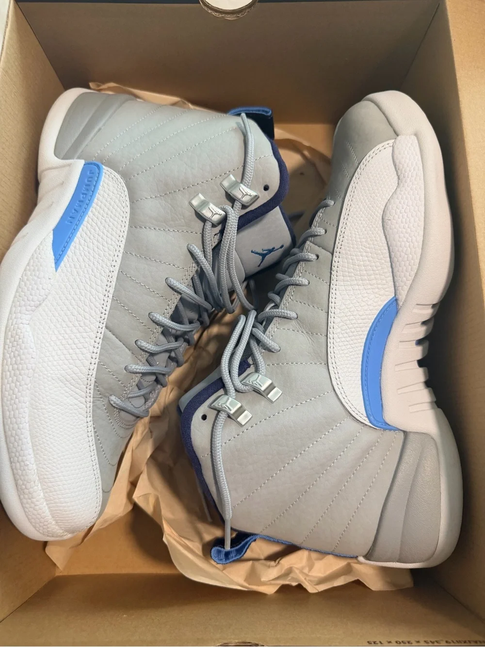 Air Jordan 12 Retro Wolf Grey University Blue White Men’s Size 8.5